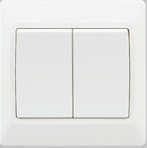 British flush type 2 gang 1 way wall switch with